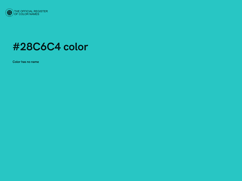 #28C6C4 color image