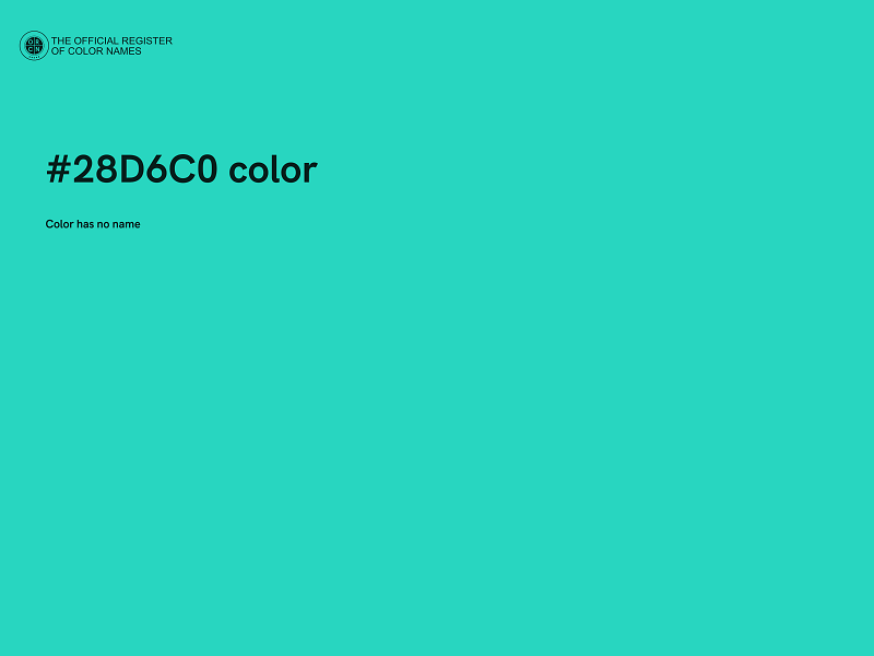 #28D6C0 color image