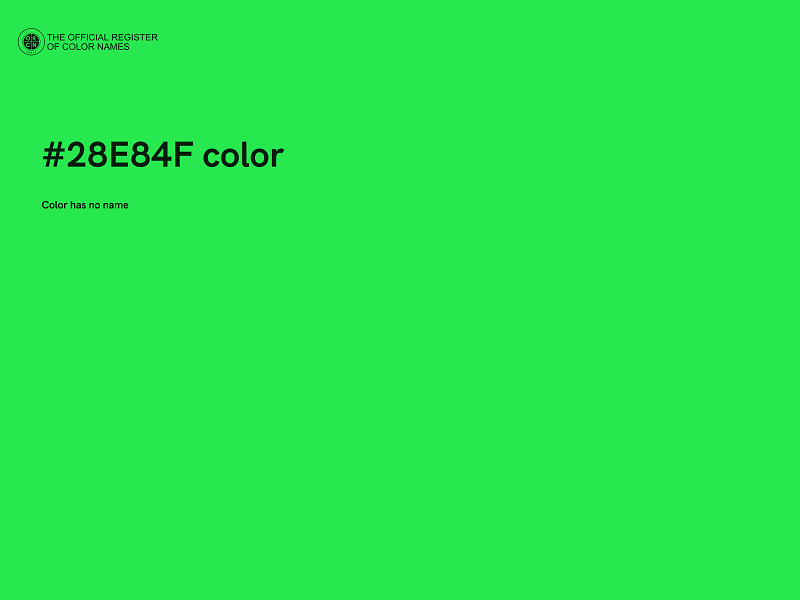 #28E84F color image