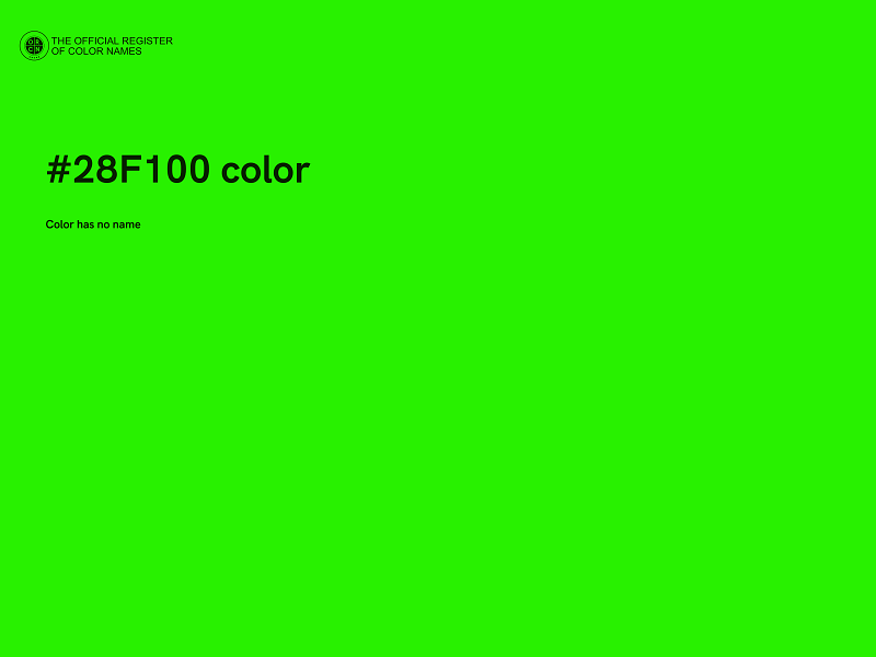 #28F100 color image