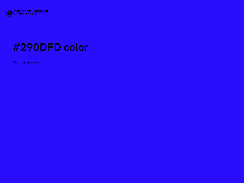 #290DFD color image