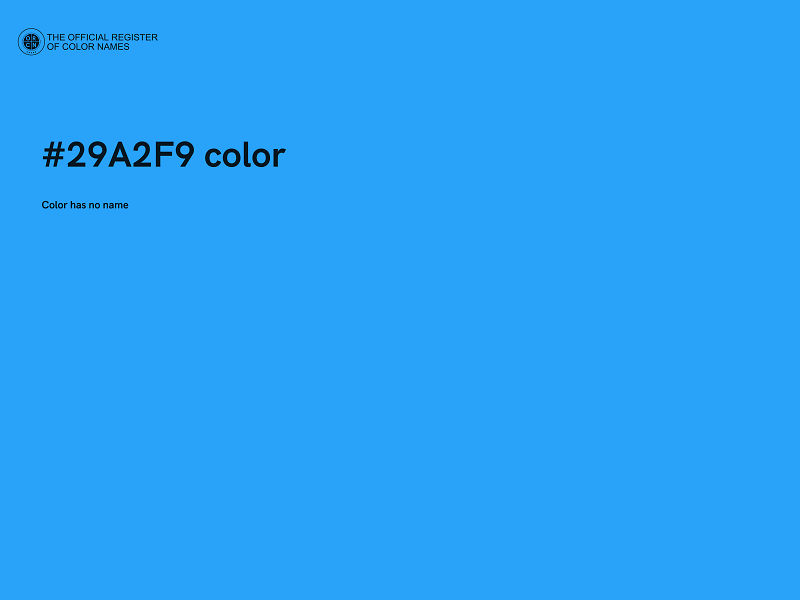 #29A2F9 color image