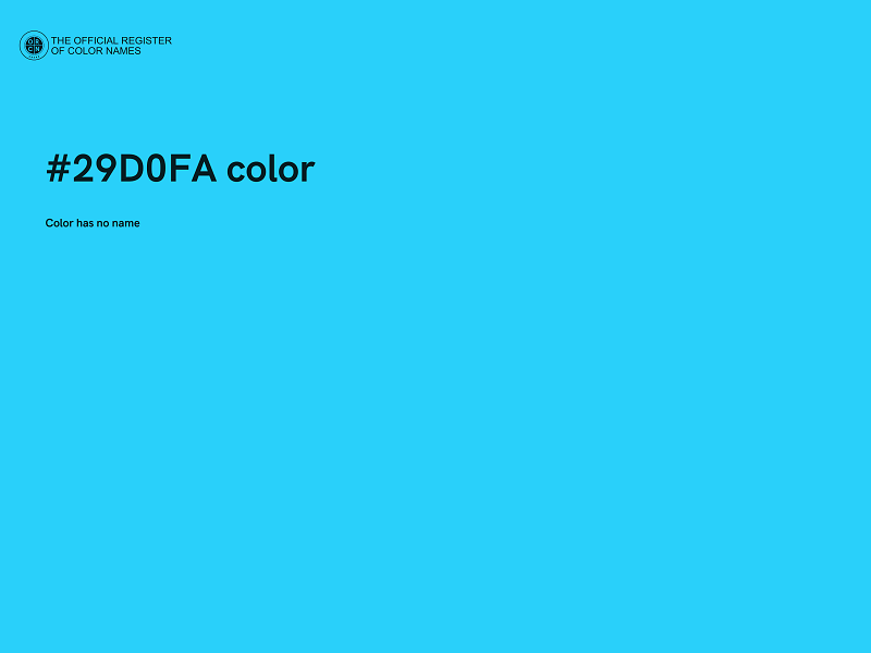 #29D0FA color image