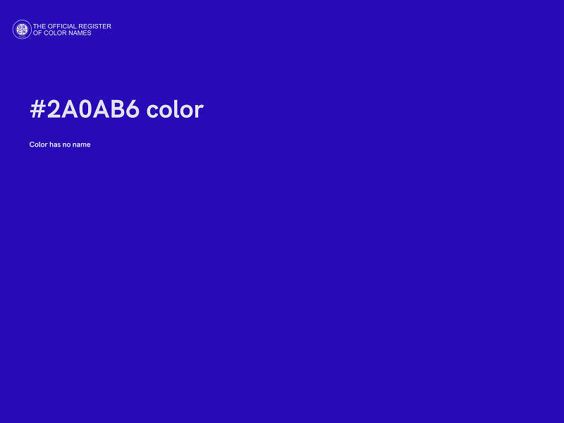 #2A0AB6 color image