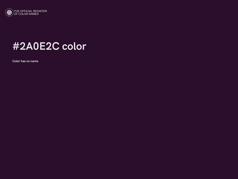 #2A0E2C color image