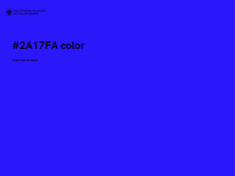 #2A17FA color image