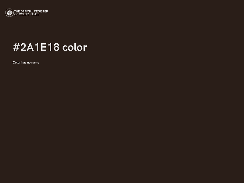 #2A1E18 color image