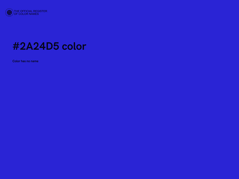 #2A24D5 color image