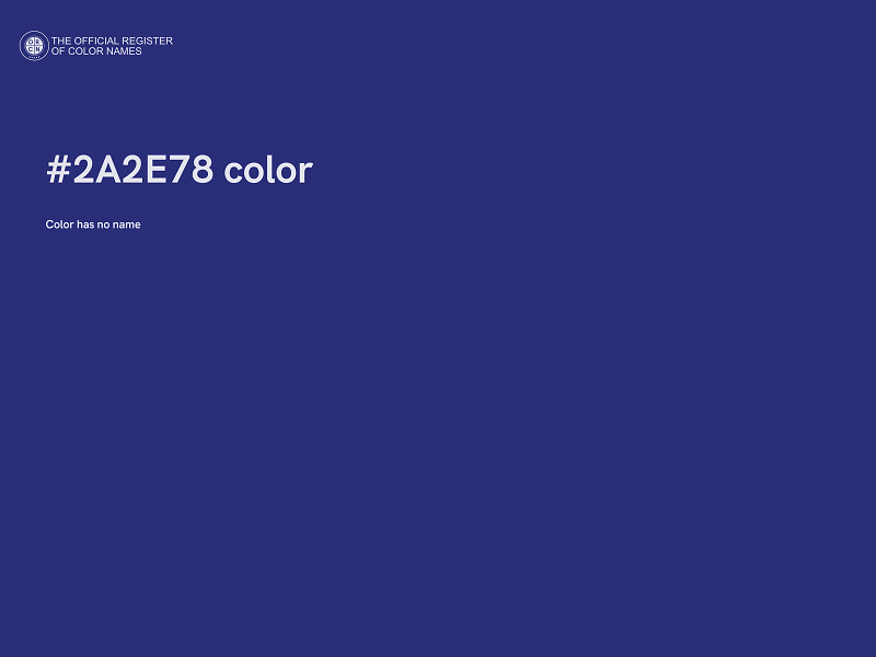 #2A2E78 color image