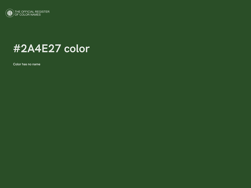 #2A4E27 color image