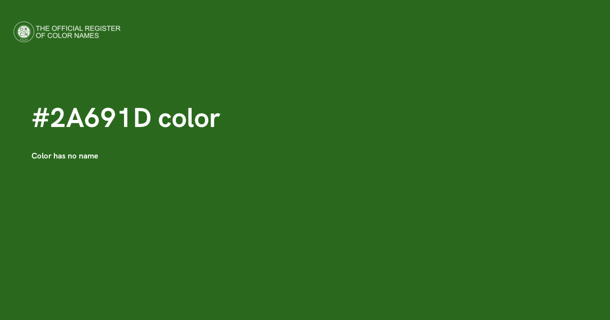Color #2A691D - The Official Register of Color Names
