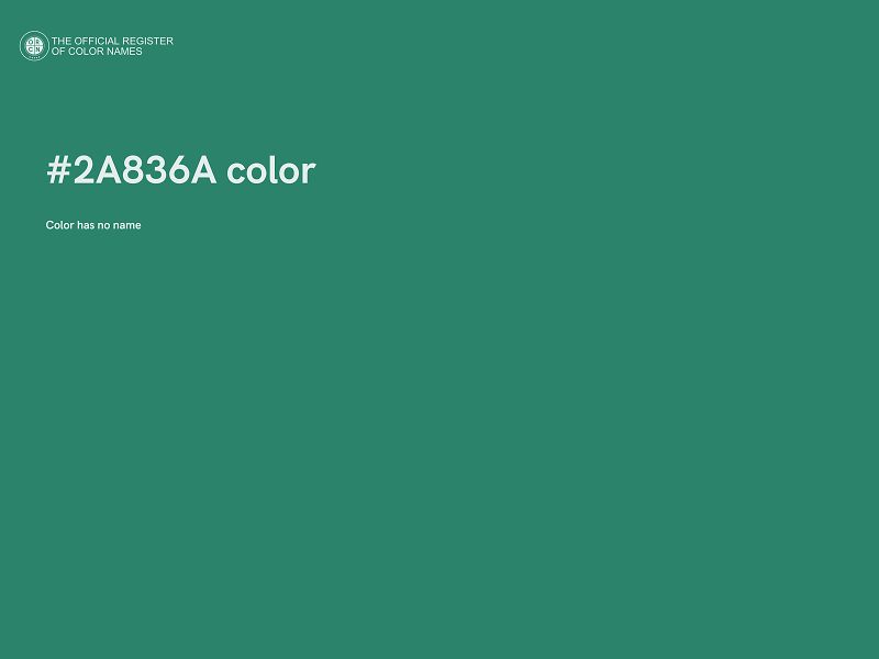 #2A836A color image