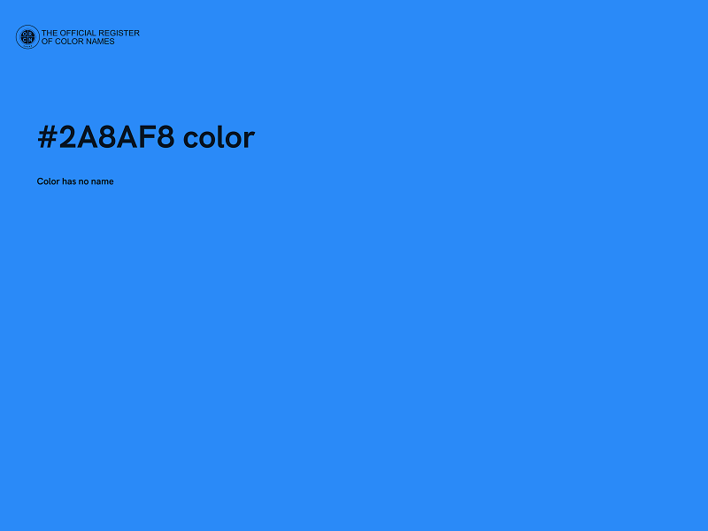 #2A8AF8 color image