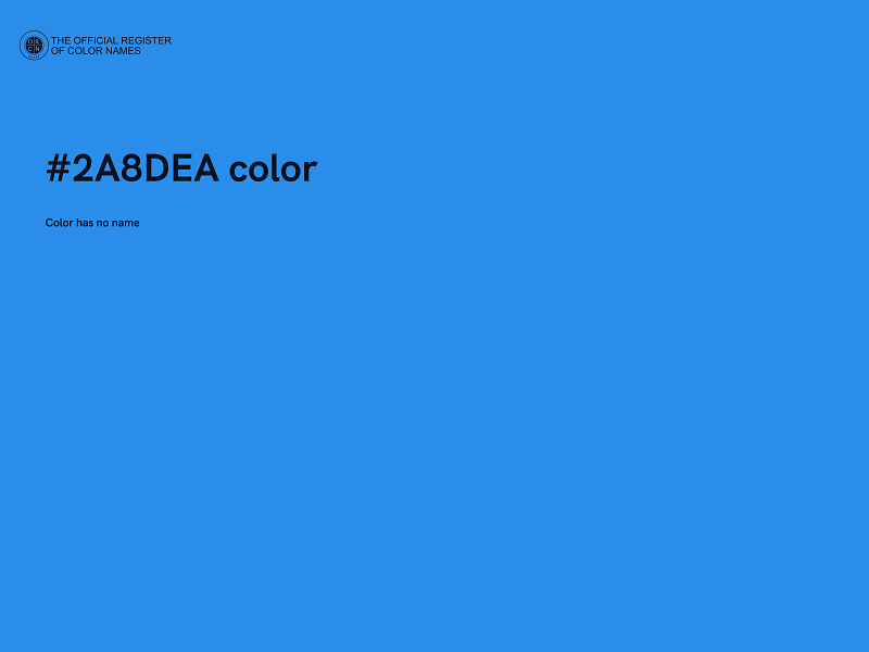 #2A8DEA color image