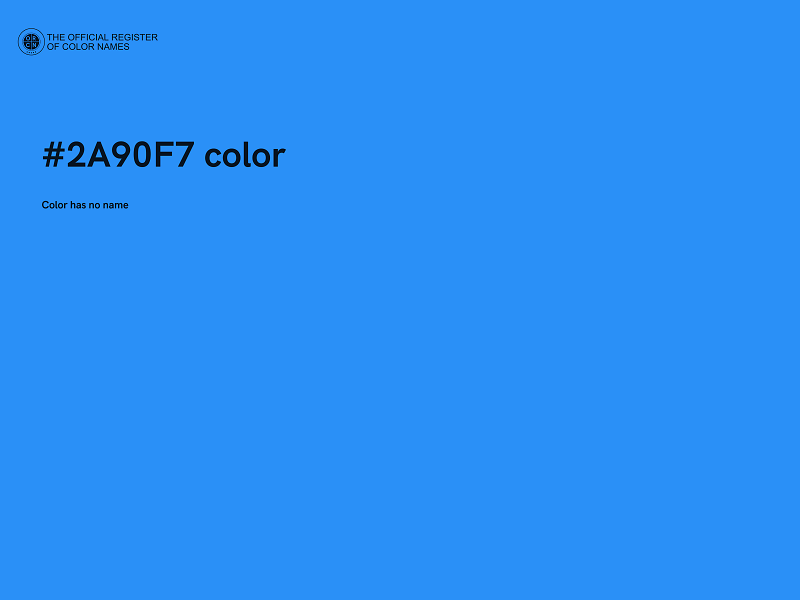 #2A90F7 color image