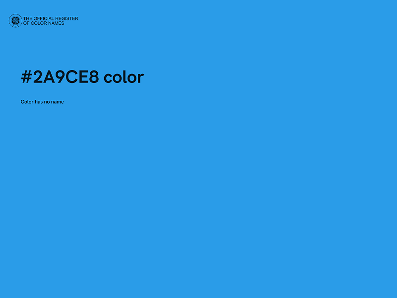 #2A9CE8 color image