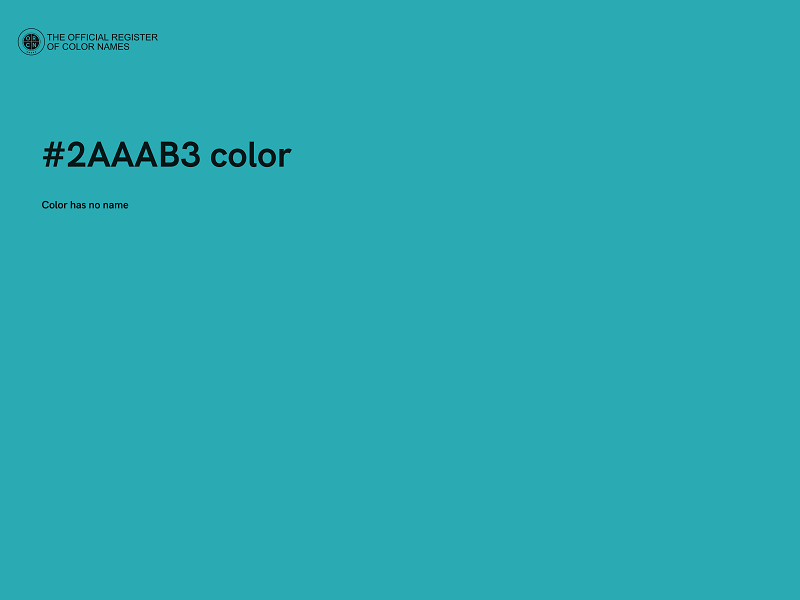 #2AAAB3 color image