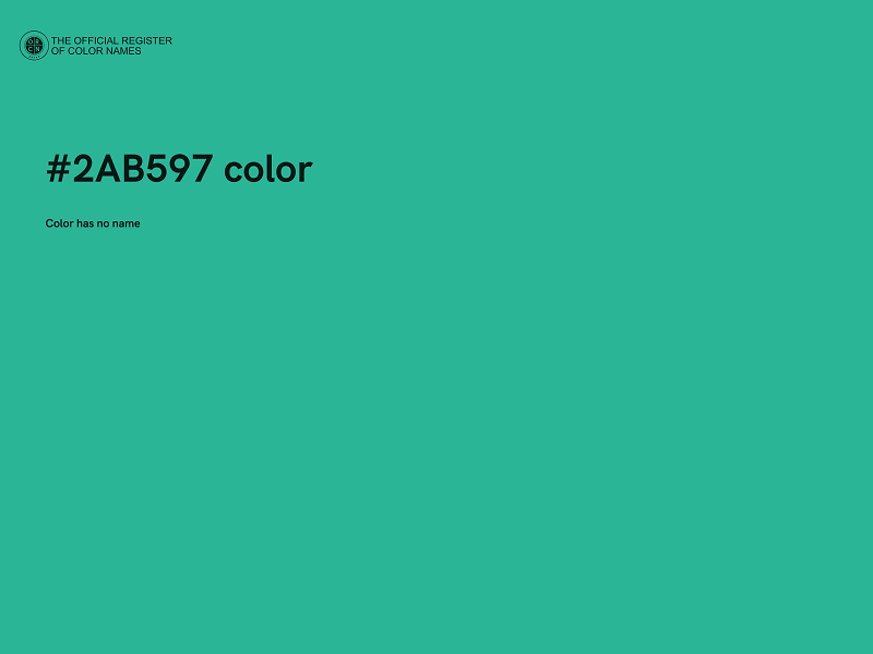 #2AB597 color image