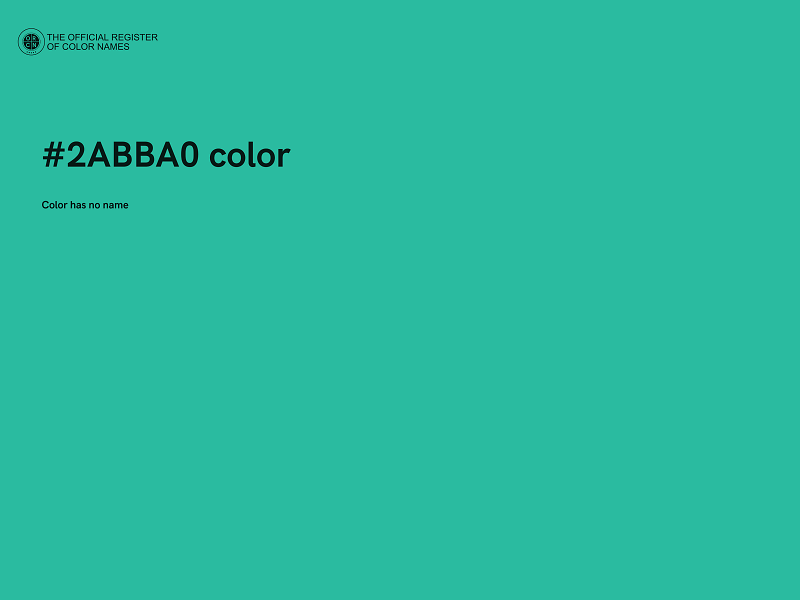 #2ABBA0 color image