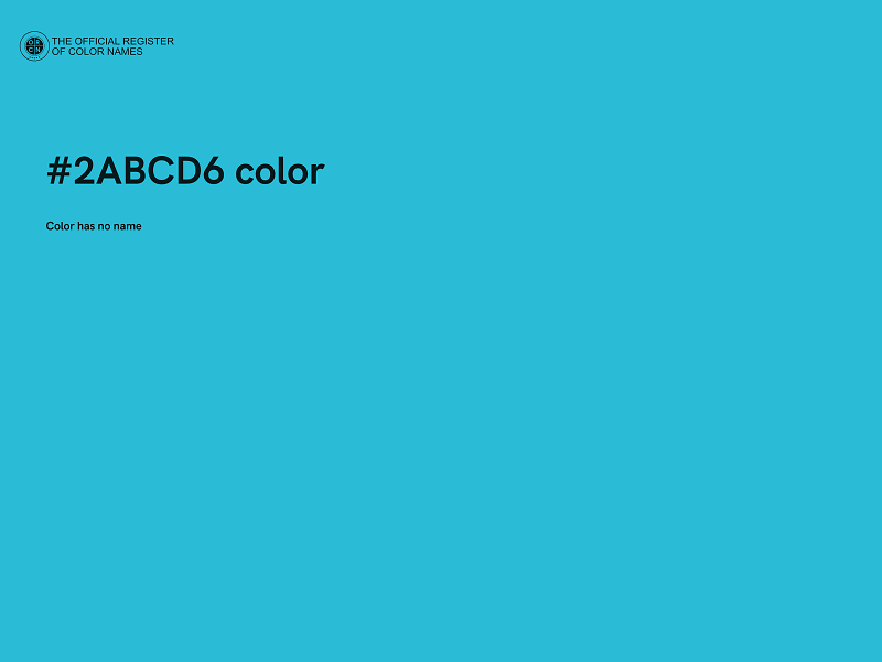 #2ABCD6 color image