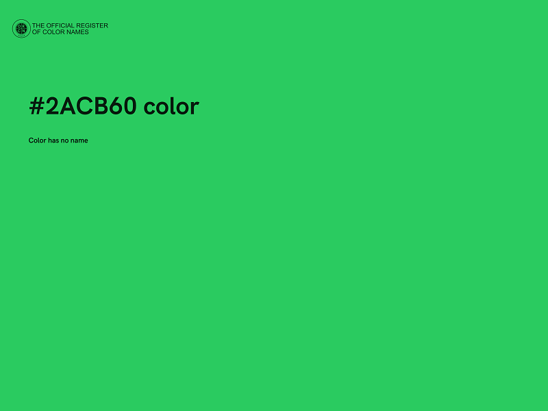 #2ACB60 color image