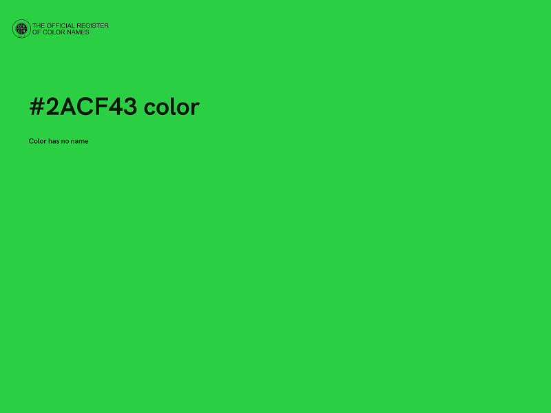 #2ACF43 color image