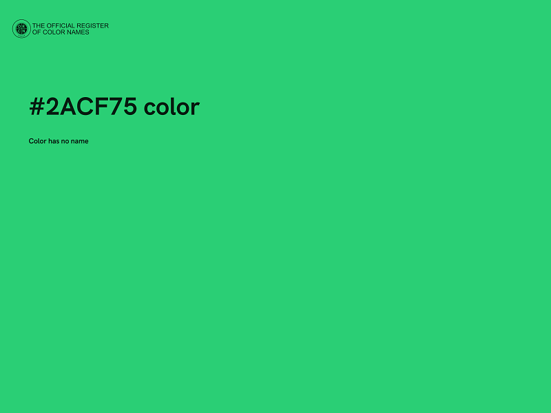 #2ACF75 color image