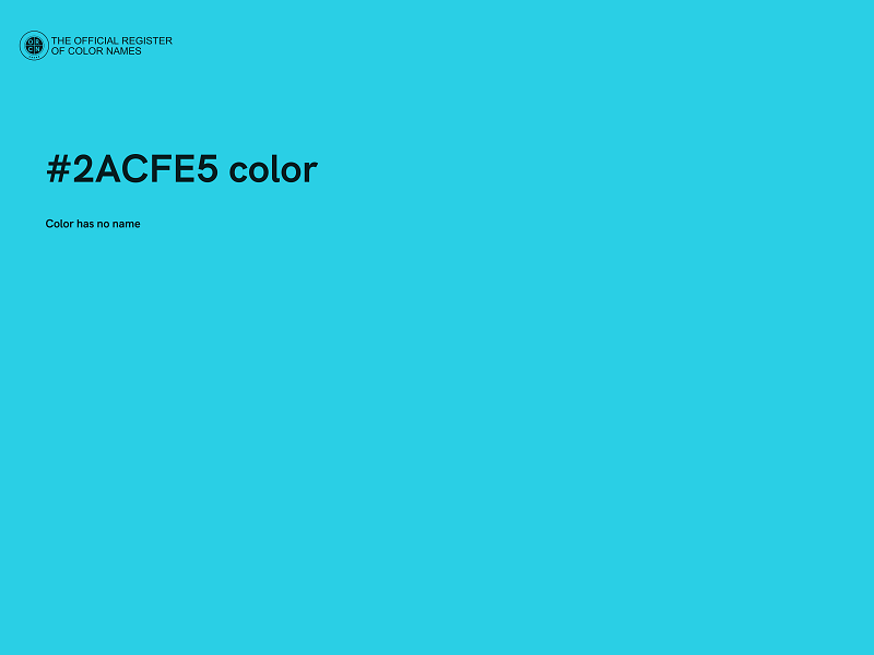 #2ACFE5 color image