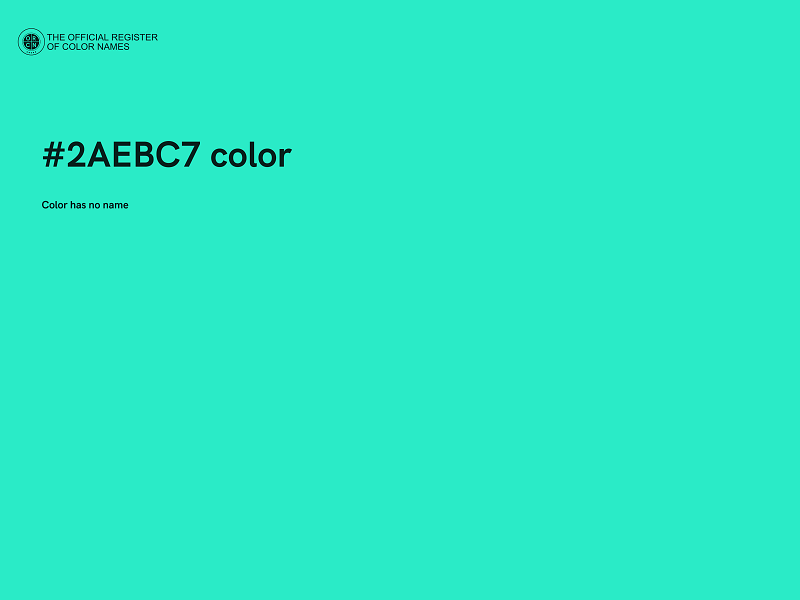 #2AEBC7 color image