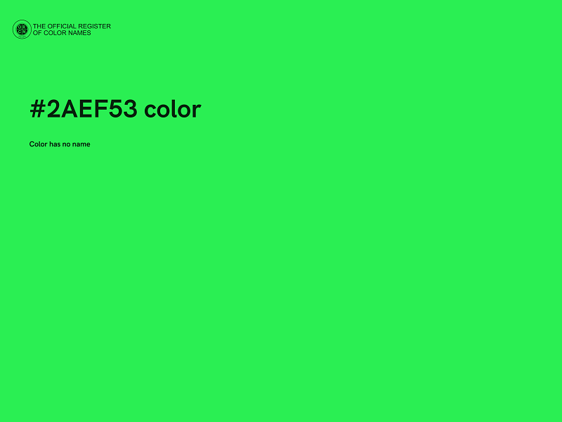 #2AEF53 color image