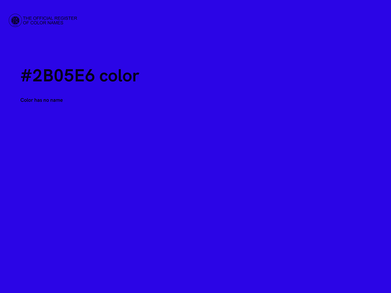 #2B05E6 color image