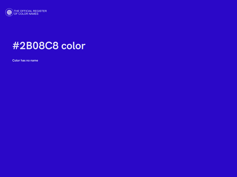 #2B08C8 color image