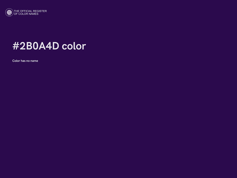 #2B0A4D color image