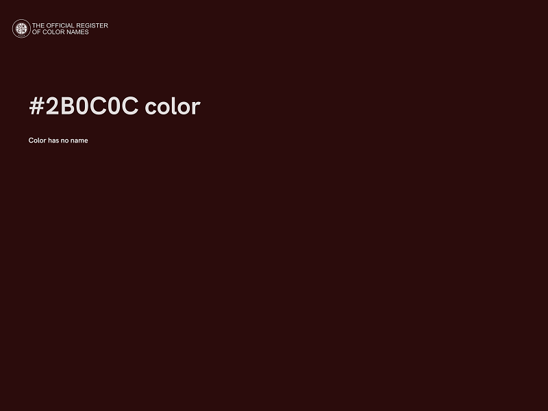 #2B0C0C color image