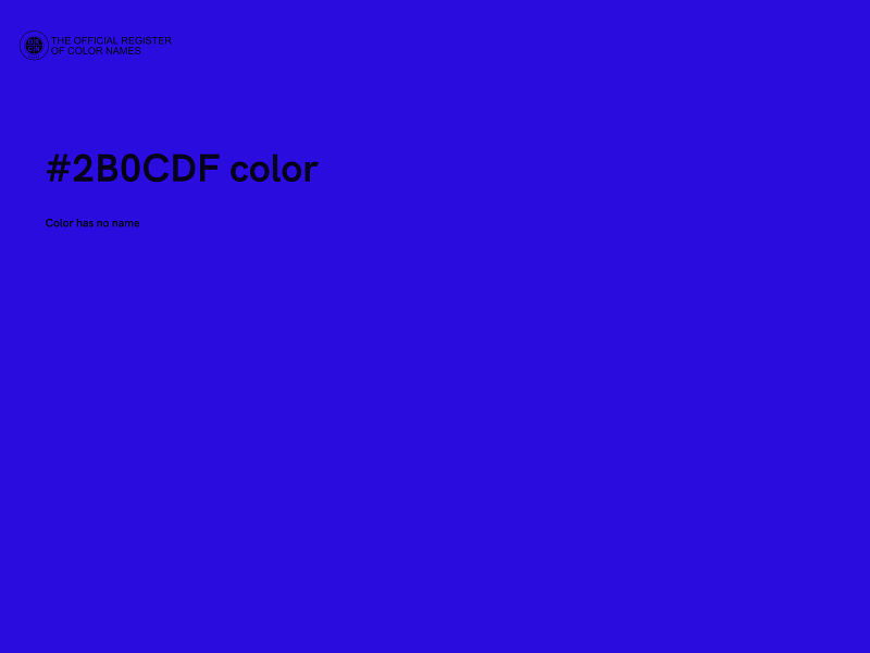 #2B0CDF color image