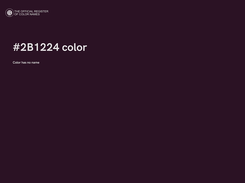 #2B1224 color image