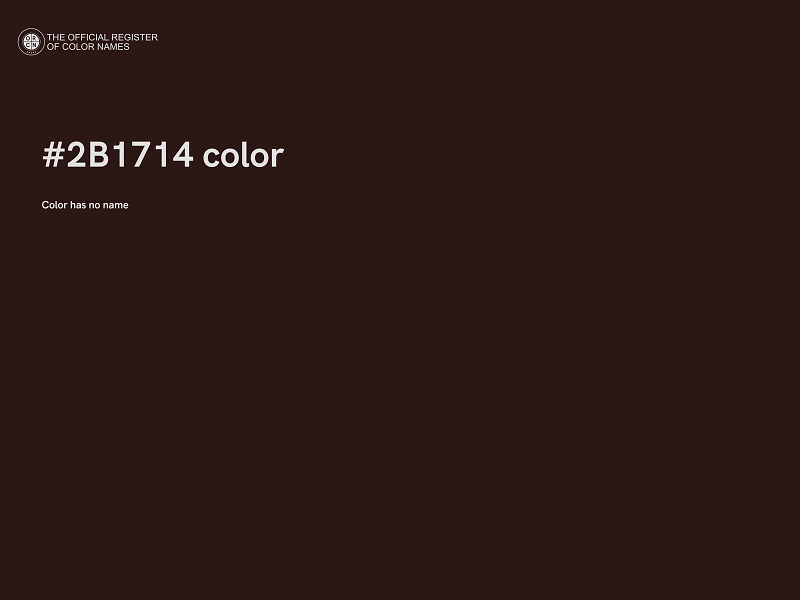 #2B1714 color image