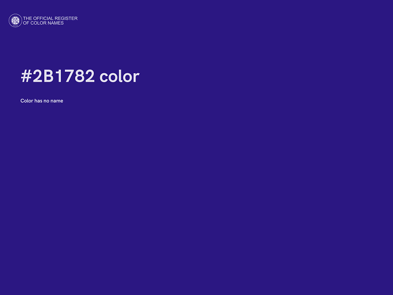 #2B1782 color image