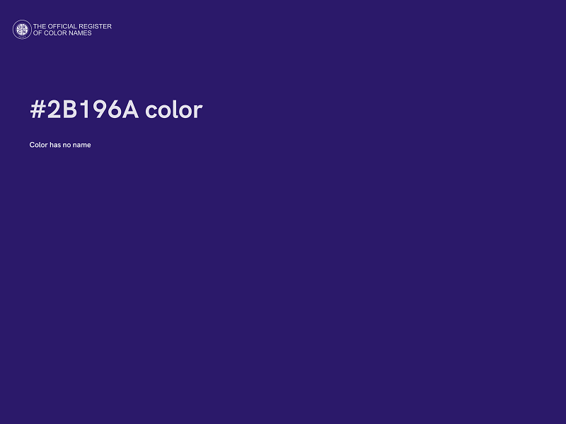 #2B196A color image