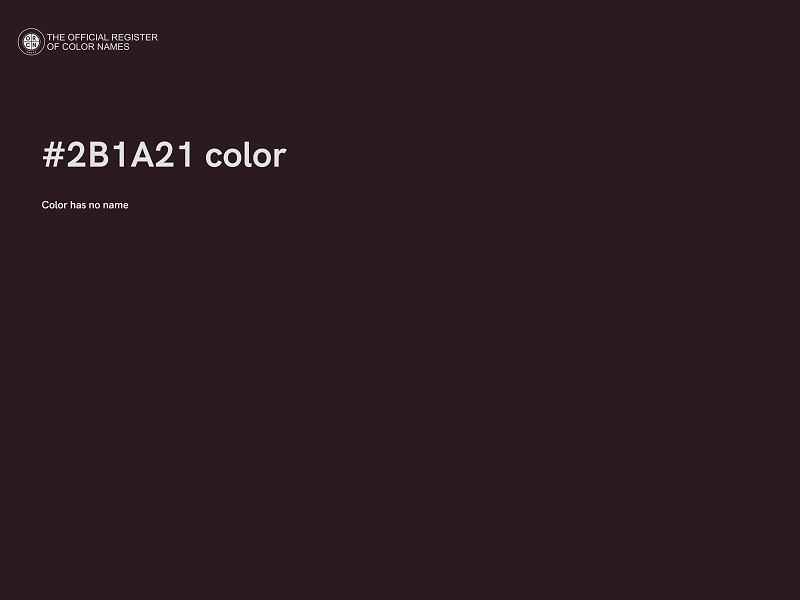 #2B1A21 color image