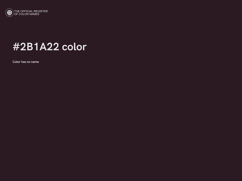 #2B1A22 color image