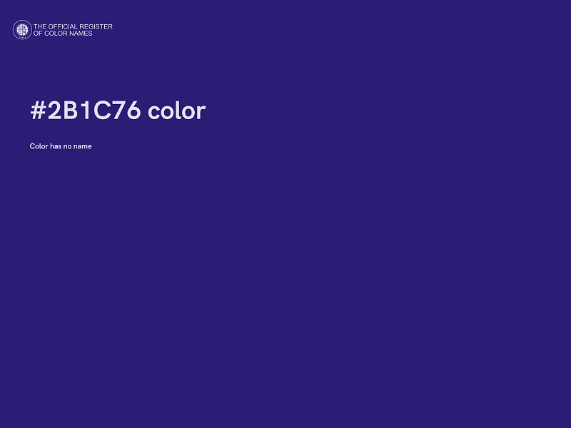 #2B1C76 color image