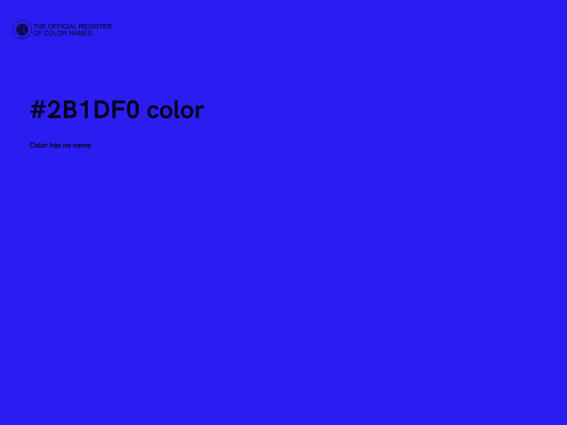 #2B1DF0 color image