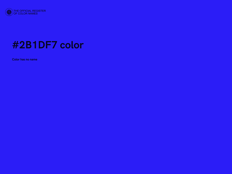 #2B1DF7 color image