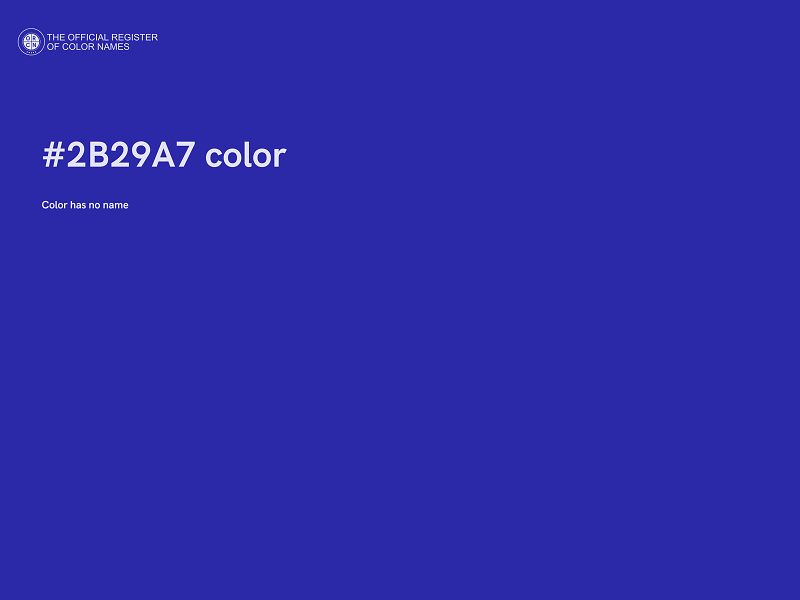 #2B29A7 color image