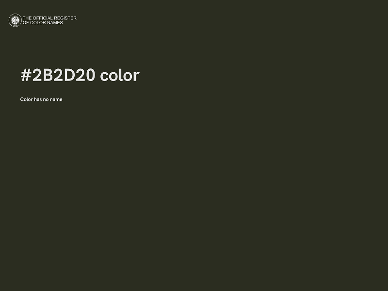 #2B2D20 color image