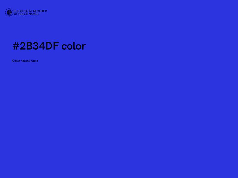 #2B34DF color image