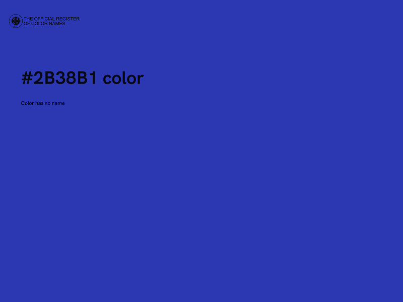 #2B38B1 color image