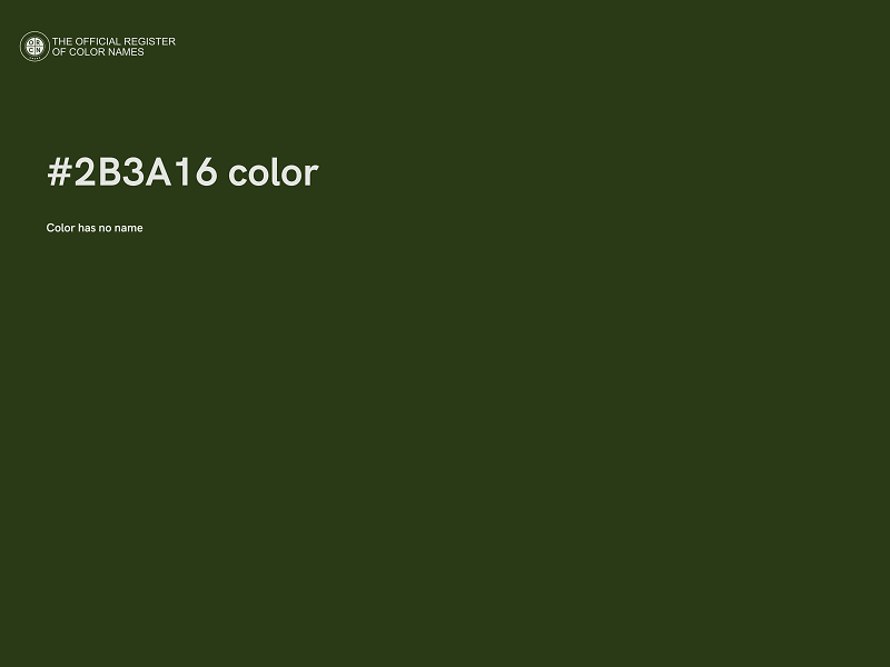 #2B3A16 color image