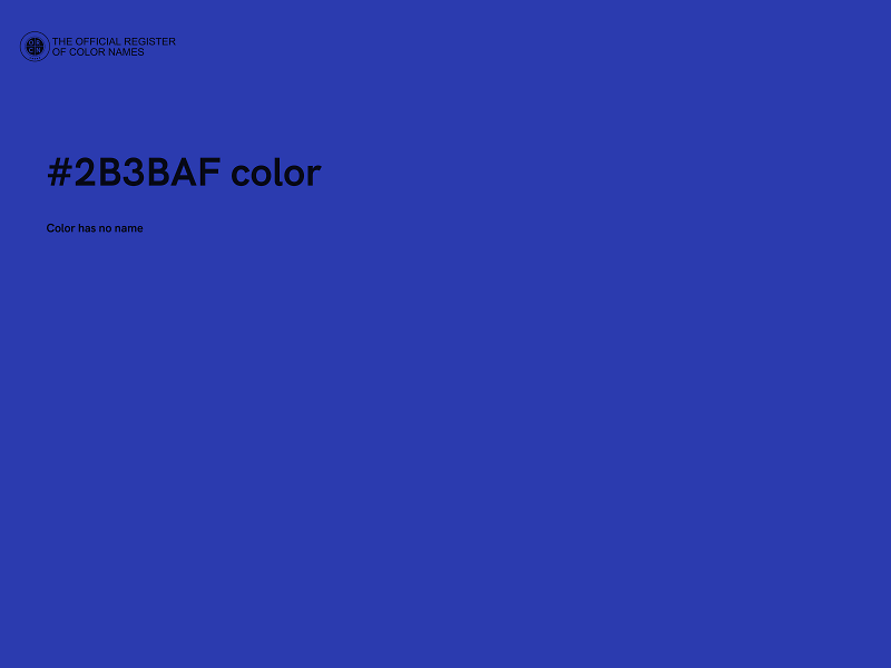 #2B3BAF color image